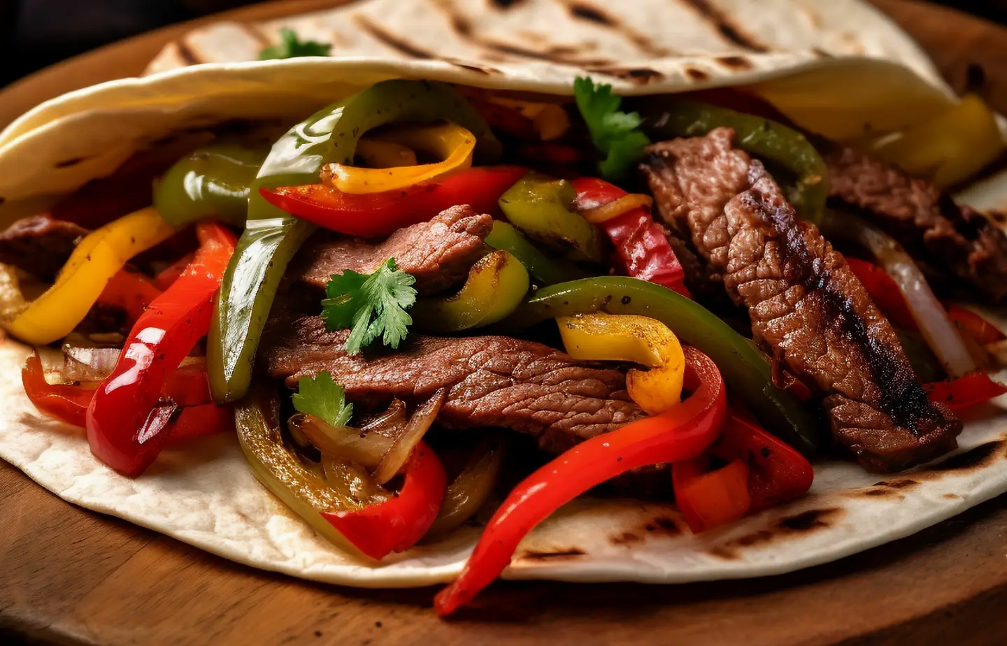 Grilled Mexican Style Steak Pepper Wrap