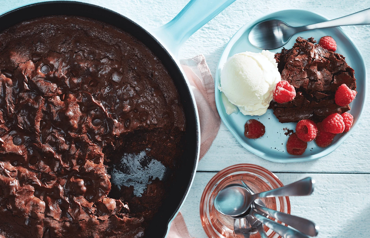 Brownies fondants a la poele