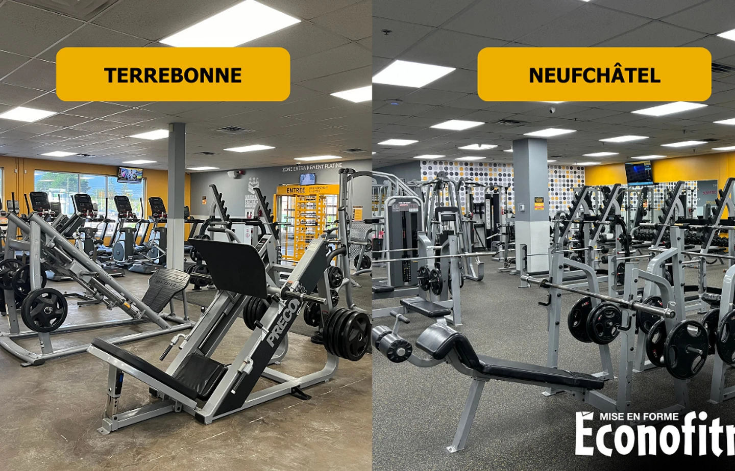 DEUX AUTRES GYMS ECONOFITNESS FRAICHEMENT RENOVES