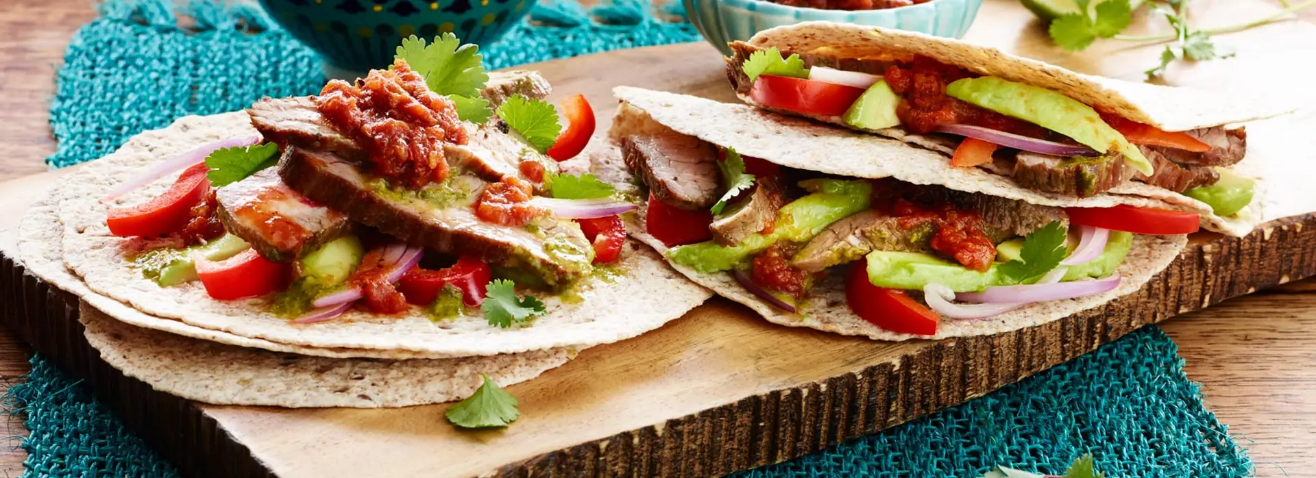 Tacos de biftecks epices