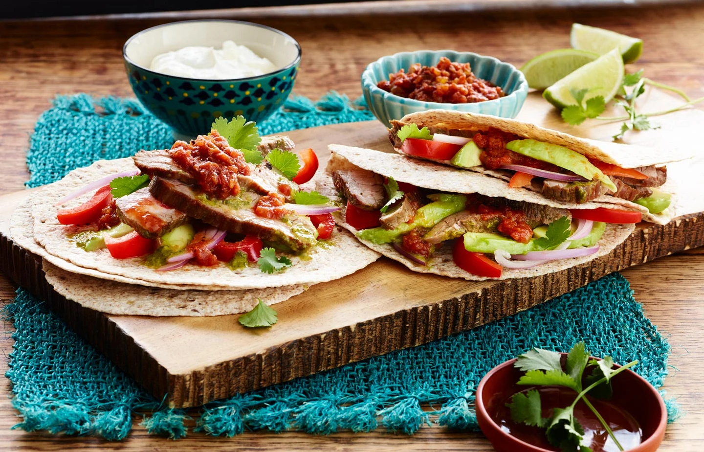 Tacos de biftecks epices