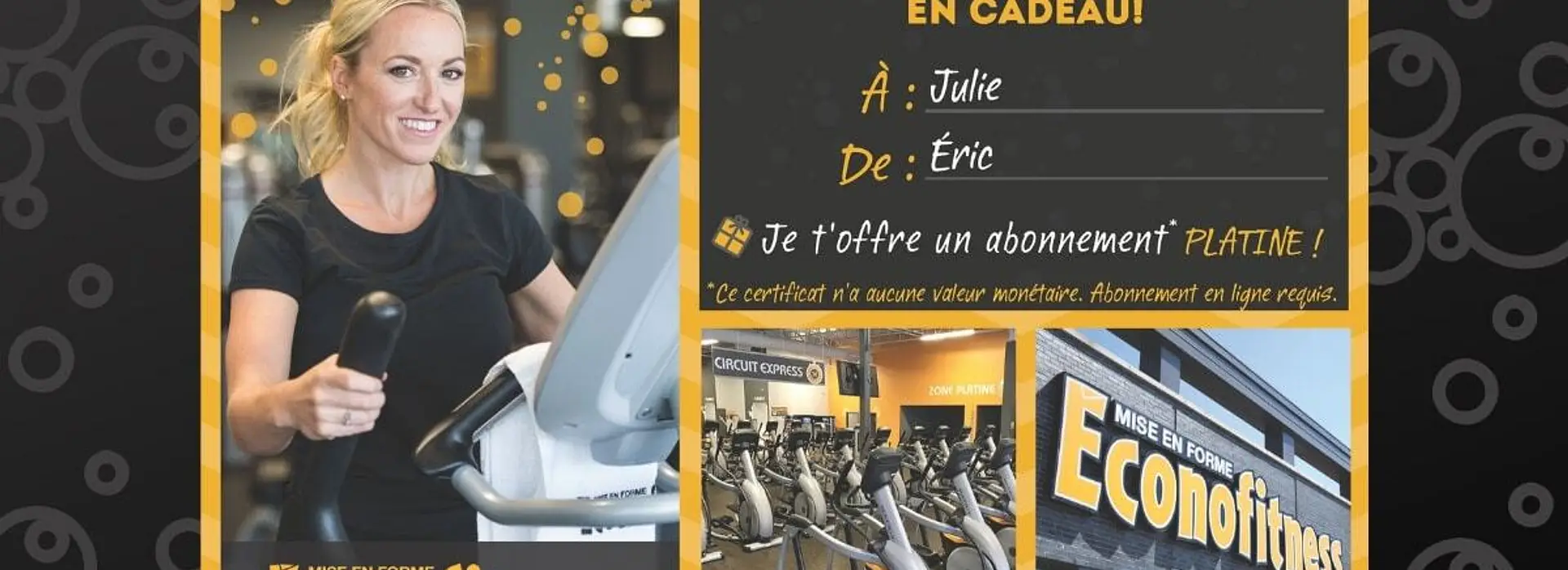 LA MISE EN FORME EN CADEAU OUI