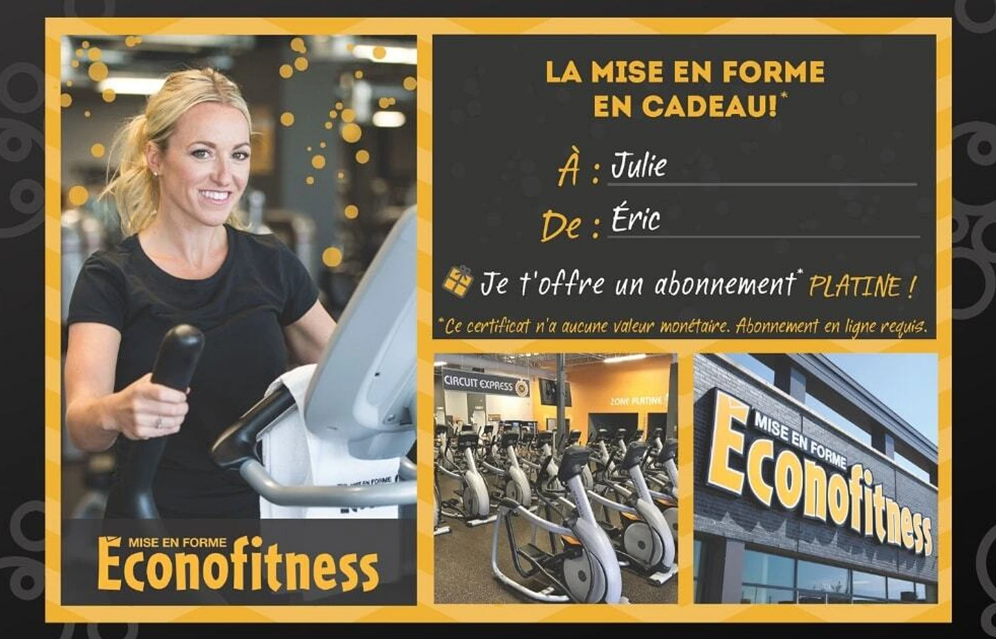 LA MISE EN FORME EN CADEAU OUI